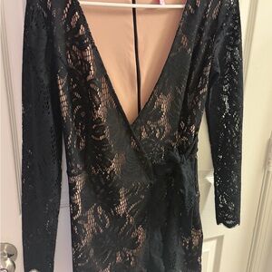 Lilly Pulitzer Black Lace Long Sleeve Dress